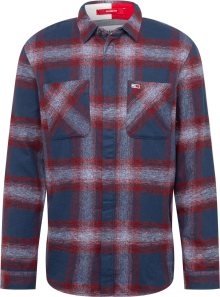 Tommy Jeans Košile tmavě modrá / červená třešeň / bílá