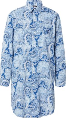 Lauren Ralph Lauren Noční košilka námořnická modř / světlemodrá / bílá