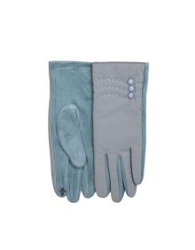 Dámské rukavice s knoflíky KENYA světle šedé 