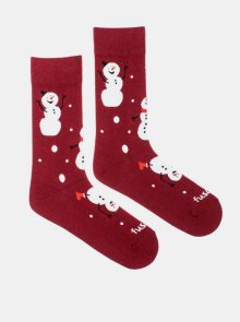 Vínové vzorované ponožky Fusakle Gulimen - 35-38