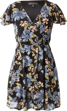 Mela London Letní šaty světle béžová / chladná modrá / olivová / černá