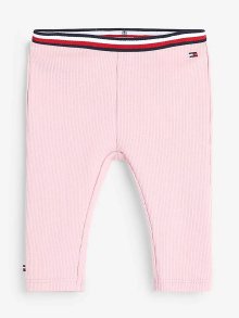 Růžové holčičí žebrované tepláky Tommy Hilfiger - 56
