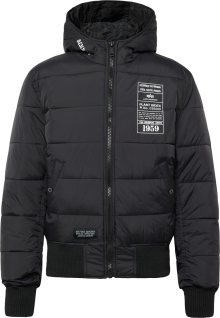 ALPHA INDUSTRIES Zimní bunda černá / bílá