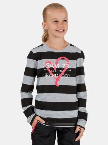 Černo-šedé holčičí pruhované tričko SAM 73 Hope - 116