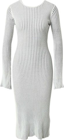 Gina Tricot Úpletové šaty \'Ebba\' antracitová / světle šedá
