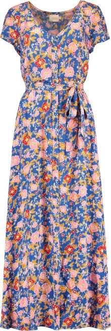 Shiwi Letní šaty \'BRAZIL\' modrá / karamelová / starorůžová / merlot / bílá
