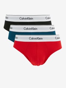 Sada tří pánských slipů v červené, modré a černé barvě Calvin Klein Underwear - S