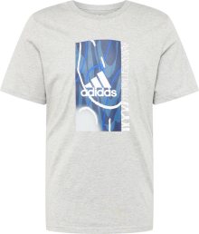 ADIDAS PERFORMANCE Funkční tričko modrá / šedá / bílá