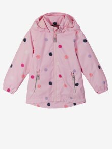 Růžová holčičí puntíkovaná nepromokavá bunda Reima Anise - 110
