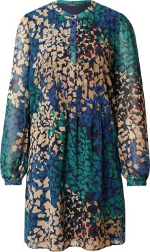 Esprit Collection Košilové šaty tmavě béžová / modrá / zelená / černá