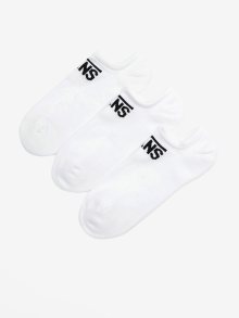 Sada tří párů pánských ponožek v bílé barvě VANS - ONE SIZE
