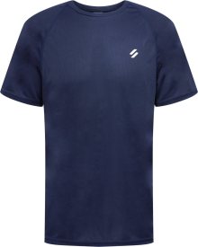 Superdry Funkční tričko marine modrá / bílá