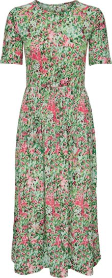 JDY Šaty \'SVAN\' zelená / pastelově zelená / růžová / růže