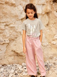 Růžové holčičí široké kalhoty name it - 116