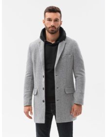 Pánský kabát REAGAN šedý/bílý