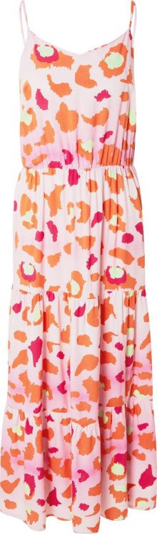 Sublevel Letní šaty oranžová / růžová / tmavě růžová