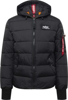 ALPHA INDUSTRIES Zimní bunda černá / bílá