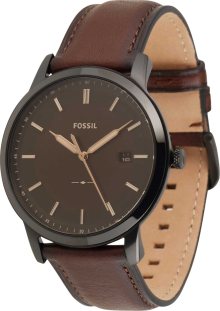 FOSSIL Analogové hodinky čokoládová / zlatá / černá