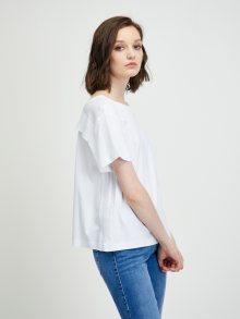 Bílé dámské tričko s výstřihem na zádech Diesel Ryly - XS
