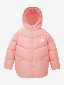 Růžovo holčičí prošívaný zimní kabát s kapucí Tom Tailor - 92-98