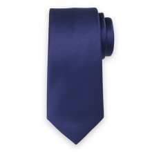 Pánská klasická kravata tmavě modré barvy s hladkým vzorem 14517