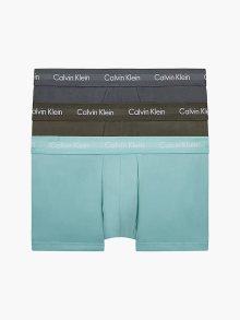 Sada tří pánských boxerek v khaki, šedé a modré barvě Calvin Klein Underwear - S