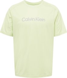 Calvin Klein Performance Funkční tričko šedá / pastelově zelená