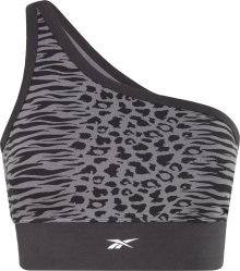 Reebok Sport Sportovní podprsenka šedá / černá