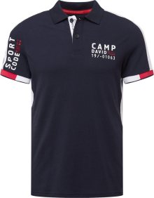 CAMP DAVID Tričko marine modrá / červená / bílá
