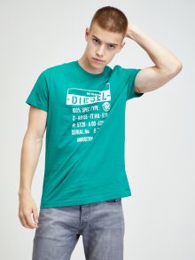 Zelené pánské tričko s potiskem Diesel Diego - S