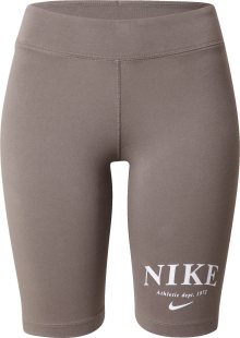 Nike Sportswear Legíny šedobéžová / bílá