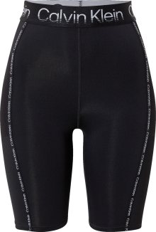 Calvin Klein Performance Sportovní kalhoty černá / bílá