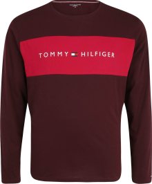 TOMMY HILFIGER Tričko námořnická modř / červená / bordó / bílá