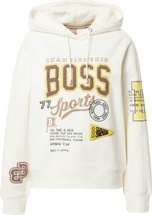 BOSS Orange Mikina \'Eraisy\' sépiová / žlutá / černá / bílá