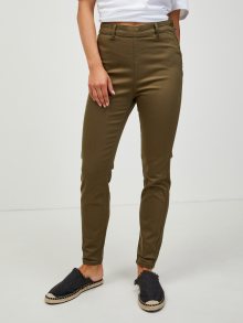 Khaki slim fit kalhoty CAMAIEU - S