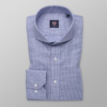Pánská slim fit košile modré barvy s drobným vzorem 14650