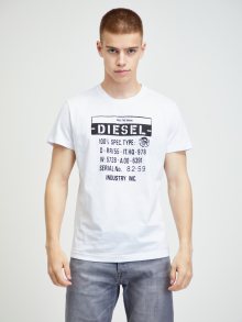 Bílé pánské tričko s potiskem Diesel Diego - M