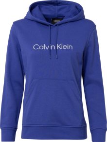 Calvin Klein Performance Sportovní mikina královská modrá / bílá
