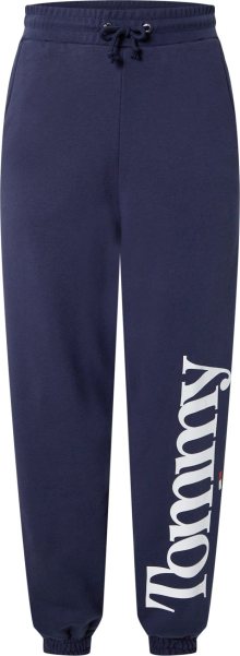 Tommy Jeans Kalhoty námořnická modř / bílá