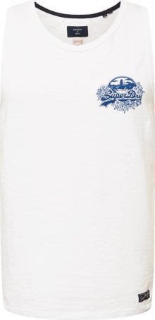 Superdry Tričko marine modrá / bílá