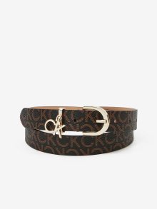 Hnědý dámský vzorovaný pásek Calvin Klein - 85