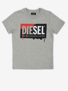 Šedé klučičí žíhané tričko Diesel - 104