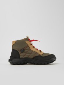 Khaki dětské outdoorové kotníkové boty se semišovými detaily Camper - 31