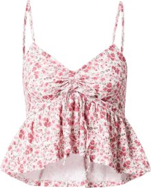 Gina Tricot Top \'Carla\' šedá / pink / růžová