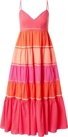 Twinset Letní šaty oranžová / jasně oranžová / pink / pastelově červená