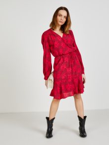 Červené dámské vzorované zavinovací šaty Tommy Hilfiger - XS
