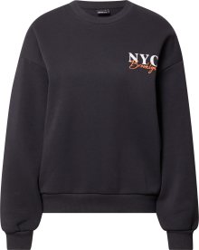 Gina Tricot Mikina \'Riley\' tmavě oranžová / černá / bílá