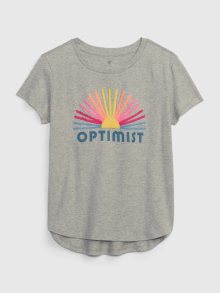 Dívky - Dětské tričko Optimist Šedá - 140-146
