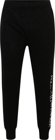 Polo Ralph Lauren Pyžamové kalhoty černá / bílá