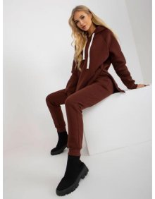 Dámská souprava s mikinou oversize DEVYN tmavě hnědá